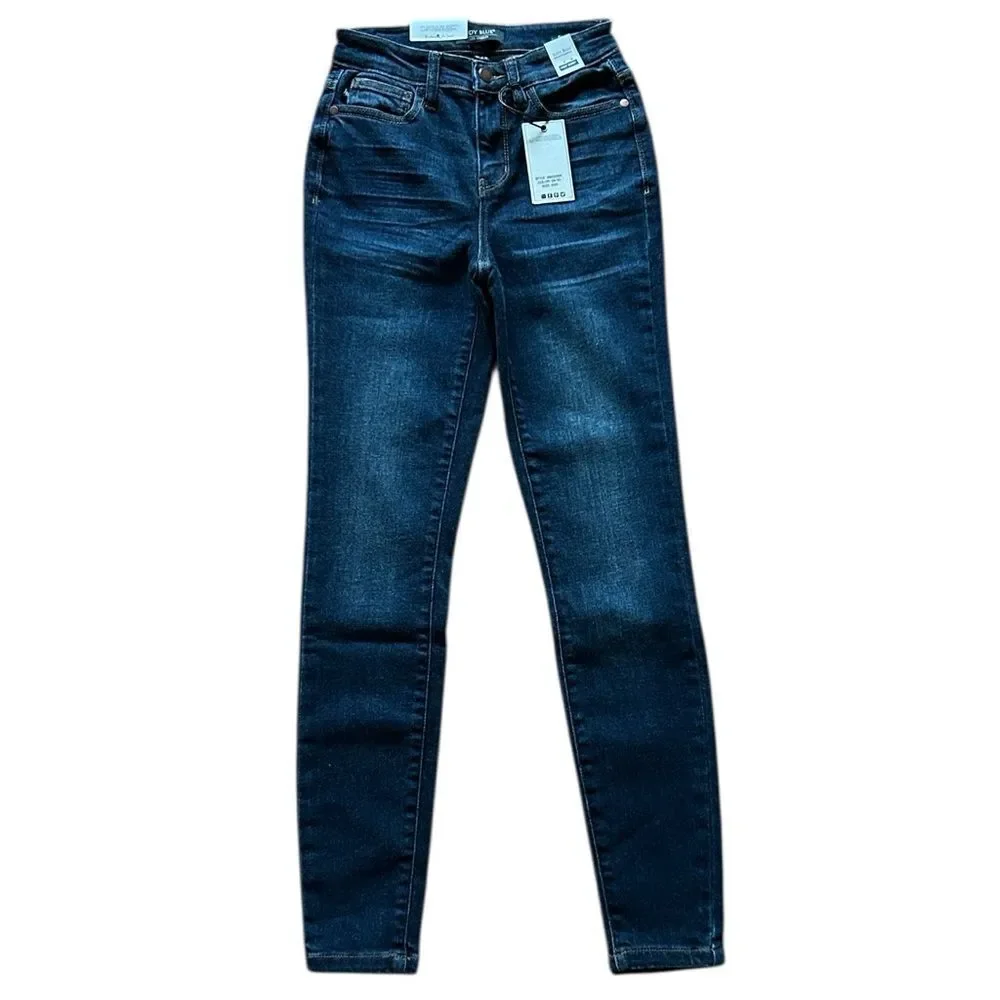 NEW Judy Blue Deep Indigo High Waist Skinny Jeans